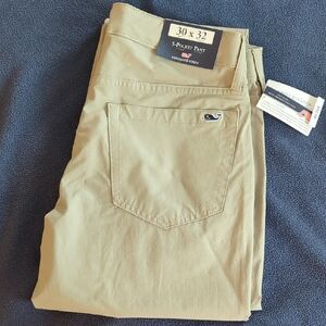 Vineyard Vines Tan 5-Pocket Pants